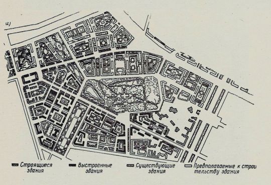 Проект застройки Песчаных улиц
Коллектив архитекторов по руководством З.М. Розенфельда
