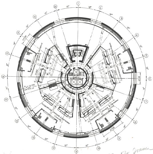 План пятого этажа Останкинской телебашни

