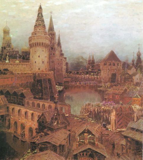 На рассвете у Воскресенского моста
