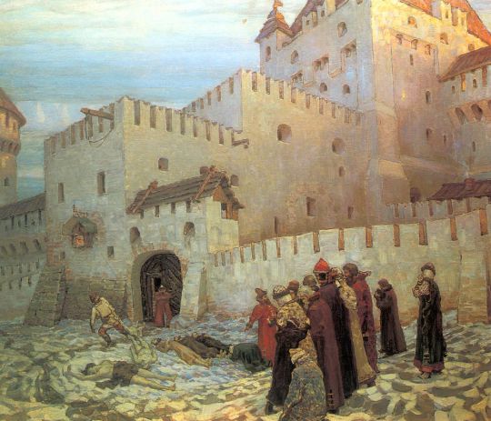 Московский застенок. Конец 16 века
Константино-Еленинские ворота московского застенка на рубеже XVI и XVII веков
