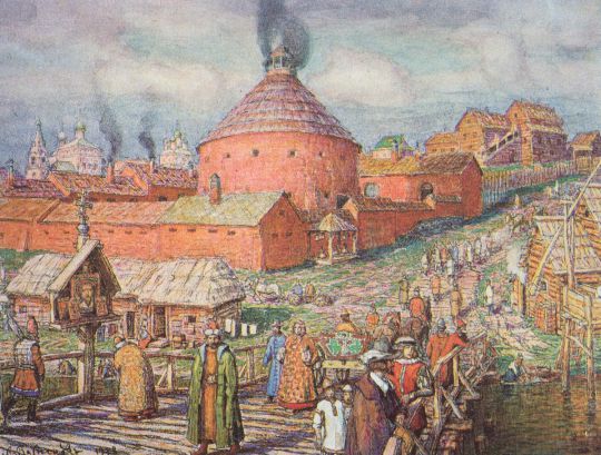 Пушечно-литейный двор на реке Неглинной в 17 веке
