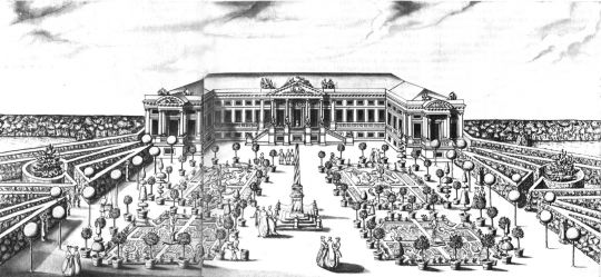 Кусково. Симметричные партеры со сложным рисунком
