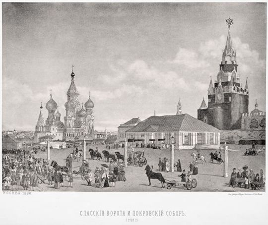 Спасские ворота и Покровский собор 
Ключевые слова: Гильфердинг,Спасская башня