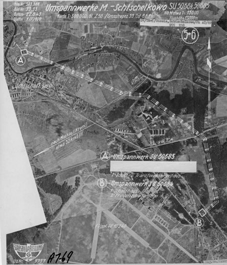 Р. Клязьма -- аэр. Чкаловский
Аэрофотоснимок немецкой разведки с нанесенными объектами энергосети.
Ключевые слова: WWII