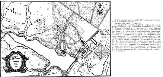 Генеральный план усадьбы Суханово с окрестностями
