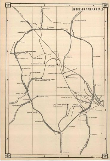 Схема Московско-Окружной железной дороги
