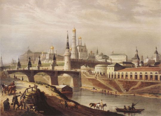 Общий вид Кремля
Луи Пьер-Альфонс Бишебуа (1801–1850). Общий вид Кремля. Ок. 1846 г.
