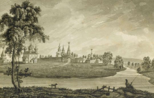 Село Измайлово близ Москвы
Село Измайлово близ Москвы, sepia wash on paper, 10.5 x 16.5 cm
