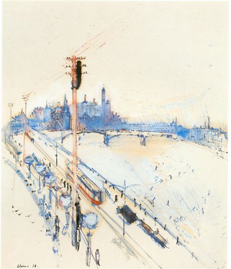 Москворецкий Мост
На самом деле изображен старый Большой Каменный мост - трехпролетный, существовавший в 1857–1938 годах.
