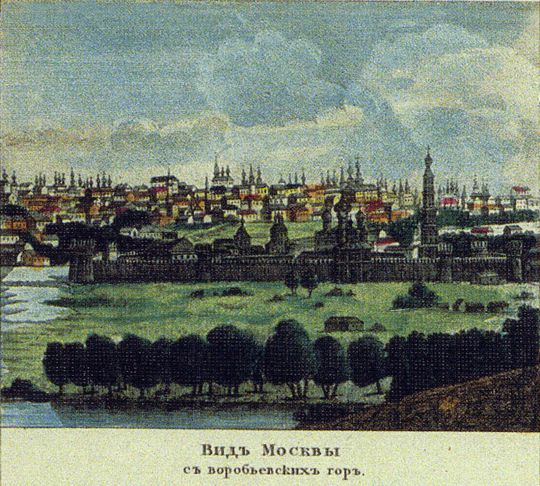 Вид Москвы с Воробьевых гор
