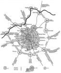 Схема районной планировки Москвы проф. Б.В. Сакулина