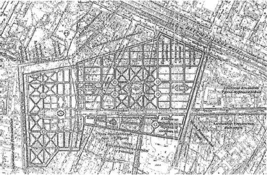 Реконструкция плана Братского кладбища на 1916 год
