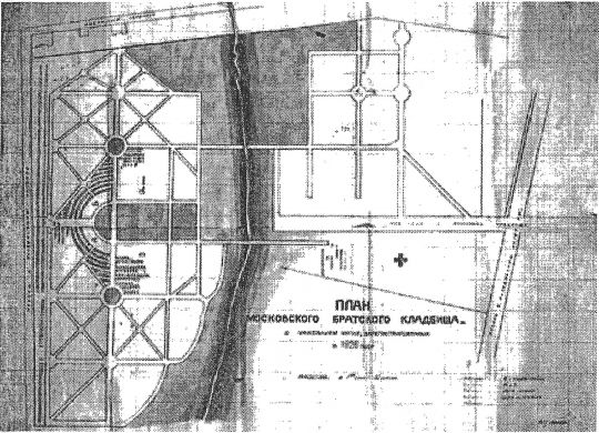 План Московского городского Братского кладбища
