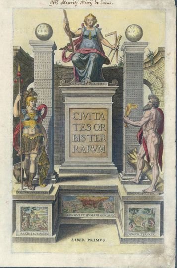 Обложка книги "Civitates Orbis Terrarum"
Атлас Городов Земного Мира  - "Civitates Orbis Terrarum". 1572-1617
