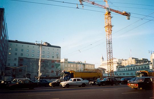 Улица Горького после сноса гостиницы "Интурист"
