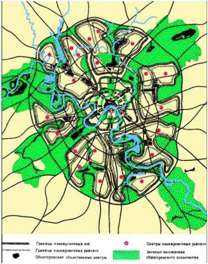 Лесопарковые зоны по Генплану 1971 года
