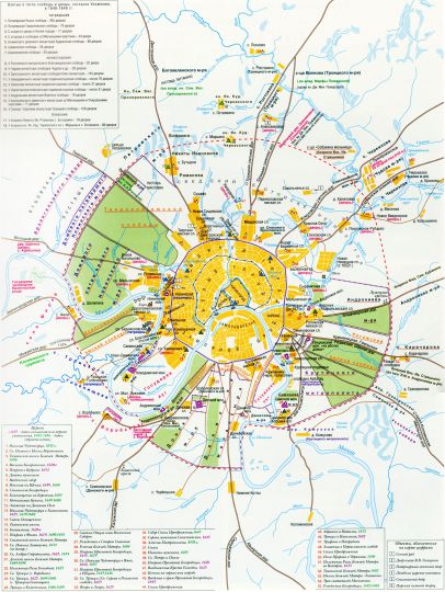Москва и ее окрестности в XVII веке 1:80K%Moscow and its vicinities - XVII century
Москва и ее окрестности в XVII веке. Схематический план.  Составители Т.С. Козлова, Г.С. Козлова по С.Ю. Шокареву. 1:80000 Из книги: А. Баталов, Л. Беляев. Сакральное пространство средневековой Москвы. М.: 2010
