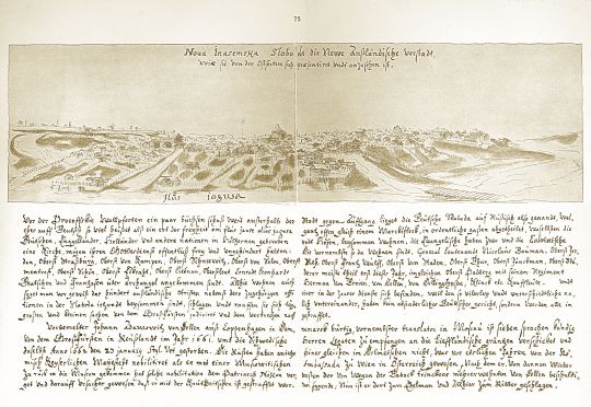 Вид Немецкой слободы в Москве на Яузе
Рисунки Дрезденскаго альбома, воспроизведенные съ подлинника въ натуральную величину съ приложенiемъ карты пути цесарскаго посольства 1661-62 гг. 
