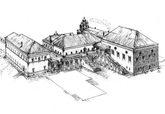 Кремлевский Дворец в 16 веке 
Реконструкция Д. Яковлева
