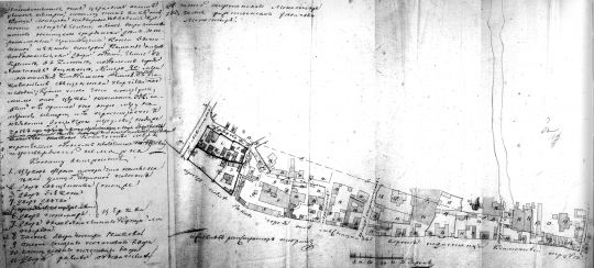 План дворов вдоль проезда подле бывшего Белого города между Мясницкой и Рождественкой 
