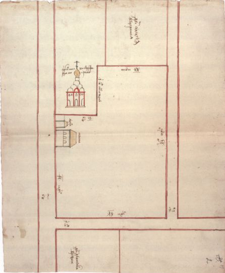 План местности в Зарядье около церкви Николая Мокрого 

