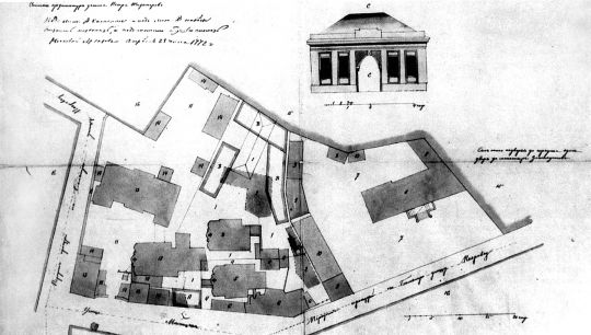 План трех подворий на Мясницкой  
Копия конца XIX века
