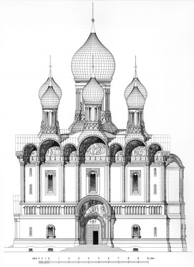 Проект храма Александра Невского - 1
Проект храма Александра Невского на Миусской площади. Южный фасад
