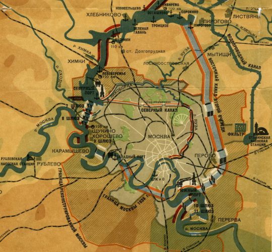 Схема канала Москва-Волга
