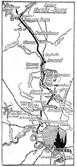 Схема канала Москва-Волга
